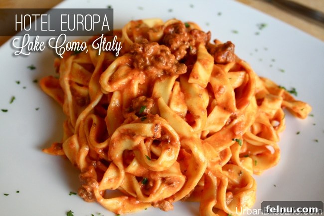 Hotel Europa's Tagliatelle Bolognese