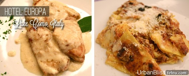 Hotel Europa's Veal Scallopine and Mama Angela's Famous Lasagna