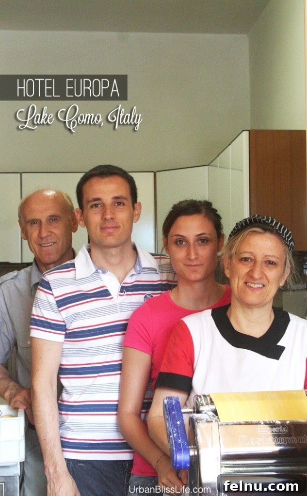 The Copes Family, Hotel Europa, Lake Como