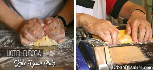 Mama Angela making pasta at Hotel Europa Ristorante