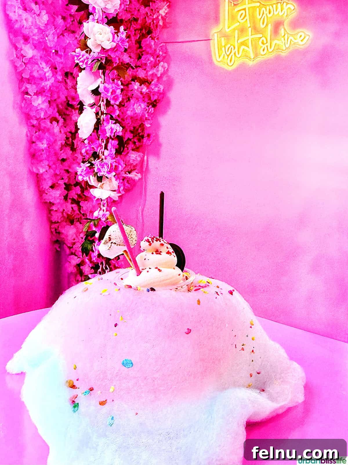 Dining Hotspots in Buena Park 20 An artful cloud dessert at Nobibi in Buena Park, California, showcasing the shop's whimsical and visually stunning creations.