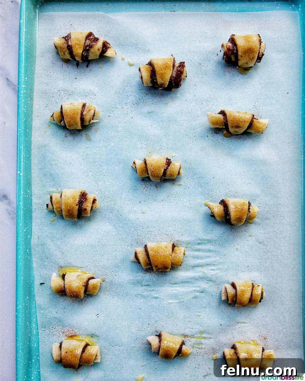 Chocolate Rugelach Decadent Chocolate Rugelach Delights 18 Rugelach Sprinkled and Ready to Bake