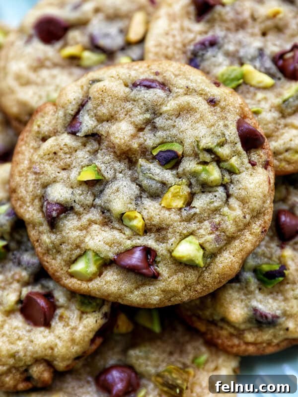 Chocolate Chip Pistachio Cookies