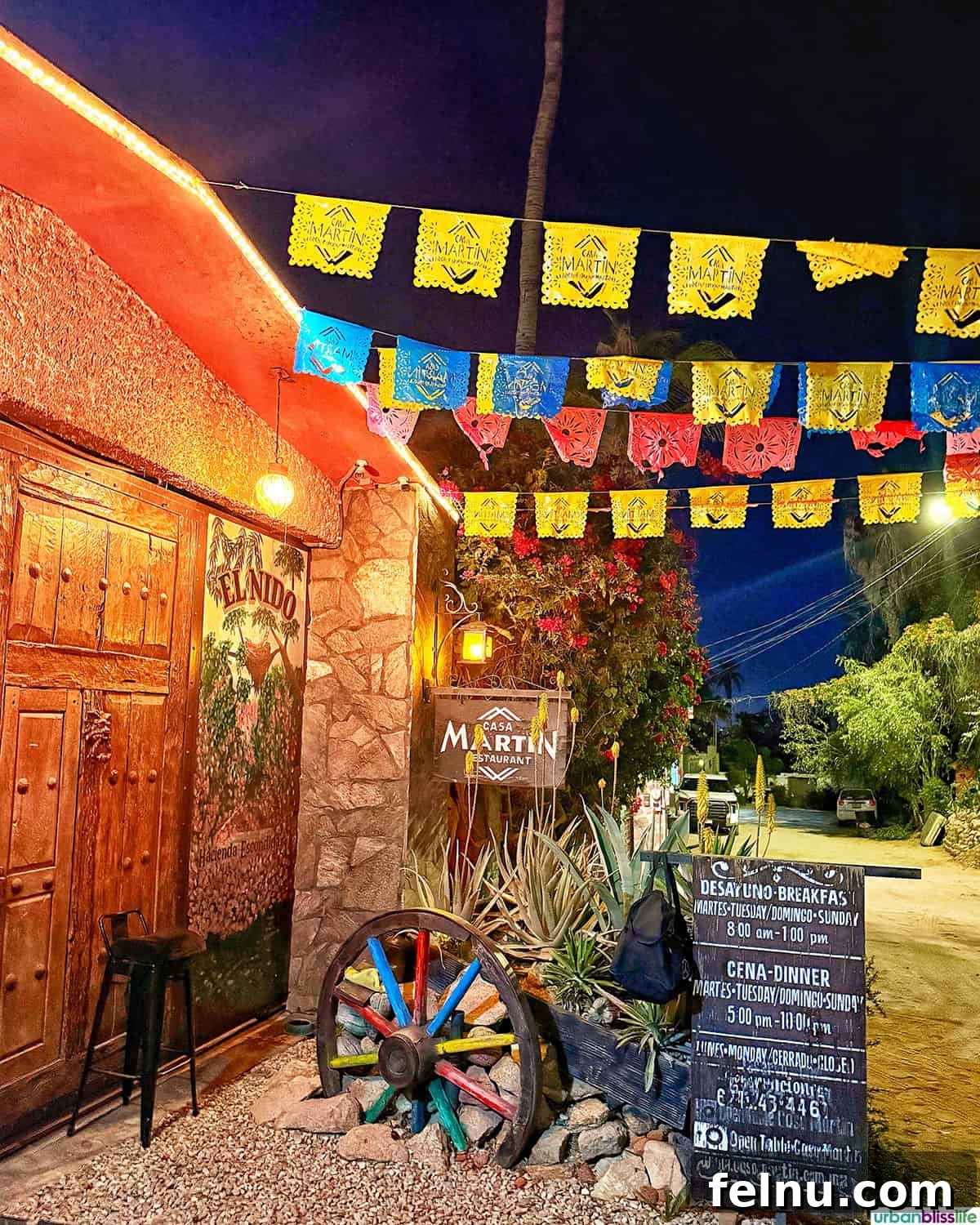 Dining Delights in Cabo: A Culinary Adventure 18 Exterior at Casa Martin in Cabo San Lucas, Mexico.