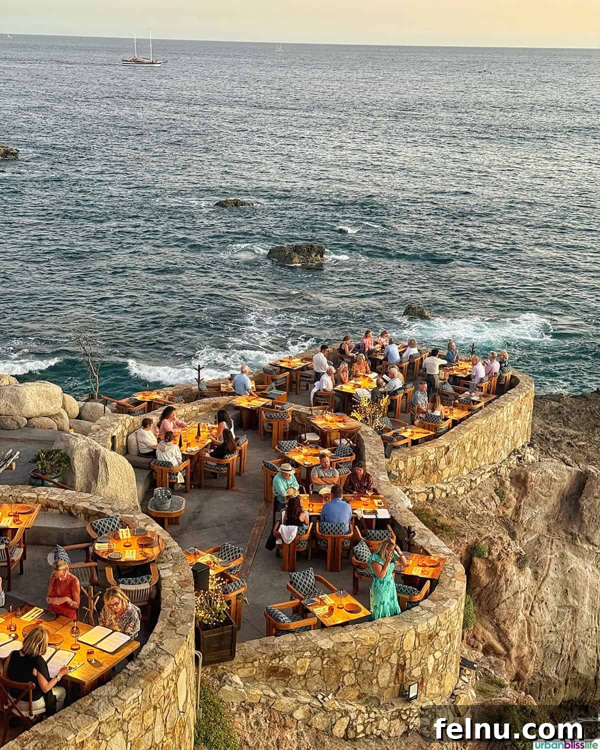 Dining Delights in Cabo: A Culinary Adventure 31 Beautiful seaside dining at Cocina del Mar restaurant in Cabo San Lucas, Mexico.