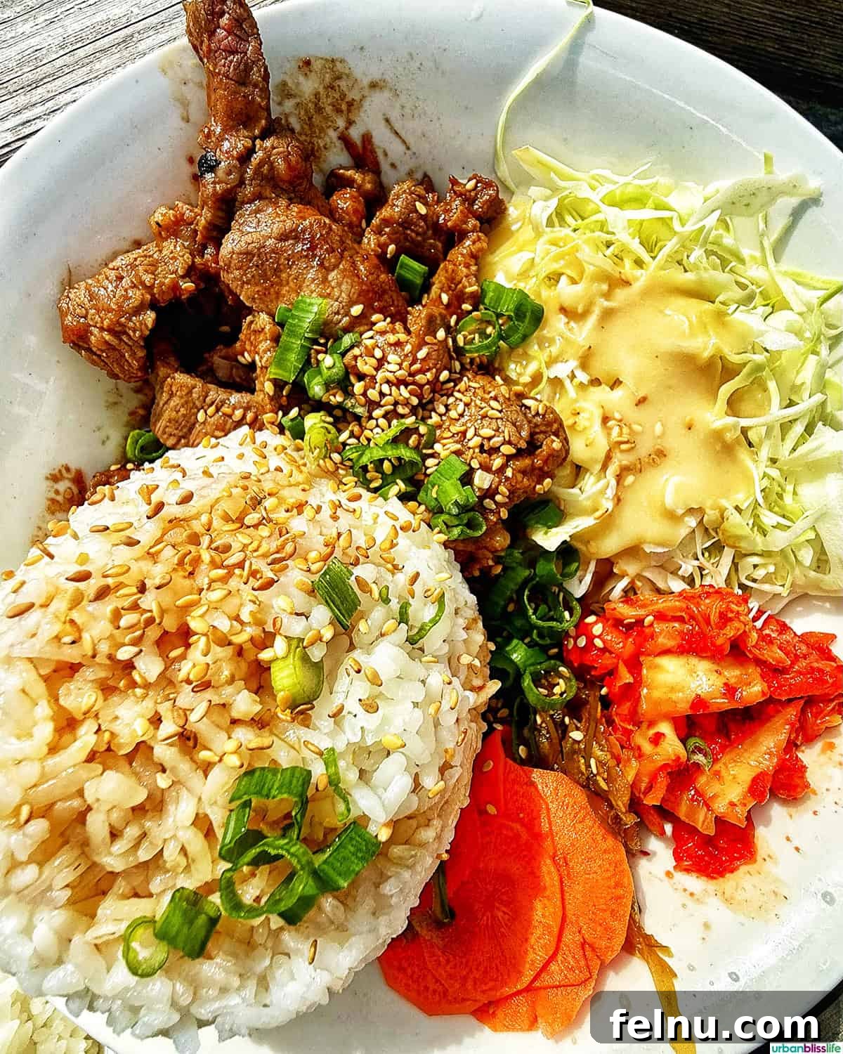 Delicious Beef Bulgogi Bowl at The West Side Kitchen, Orcas Island.