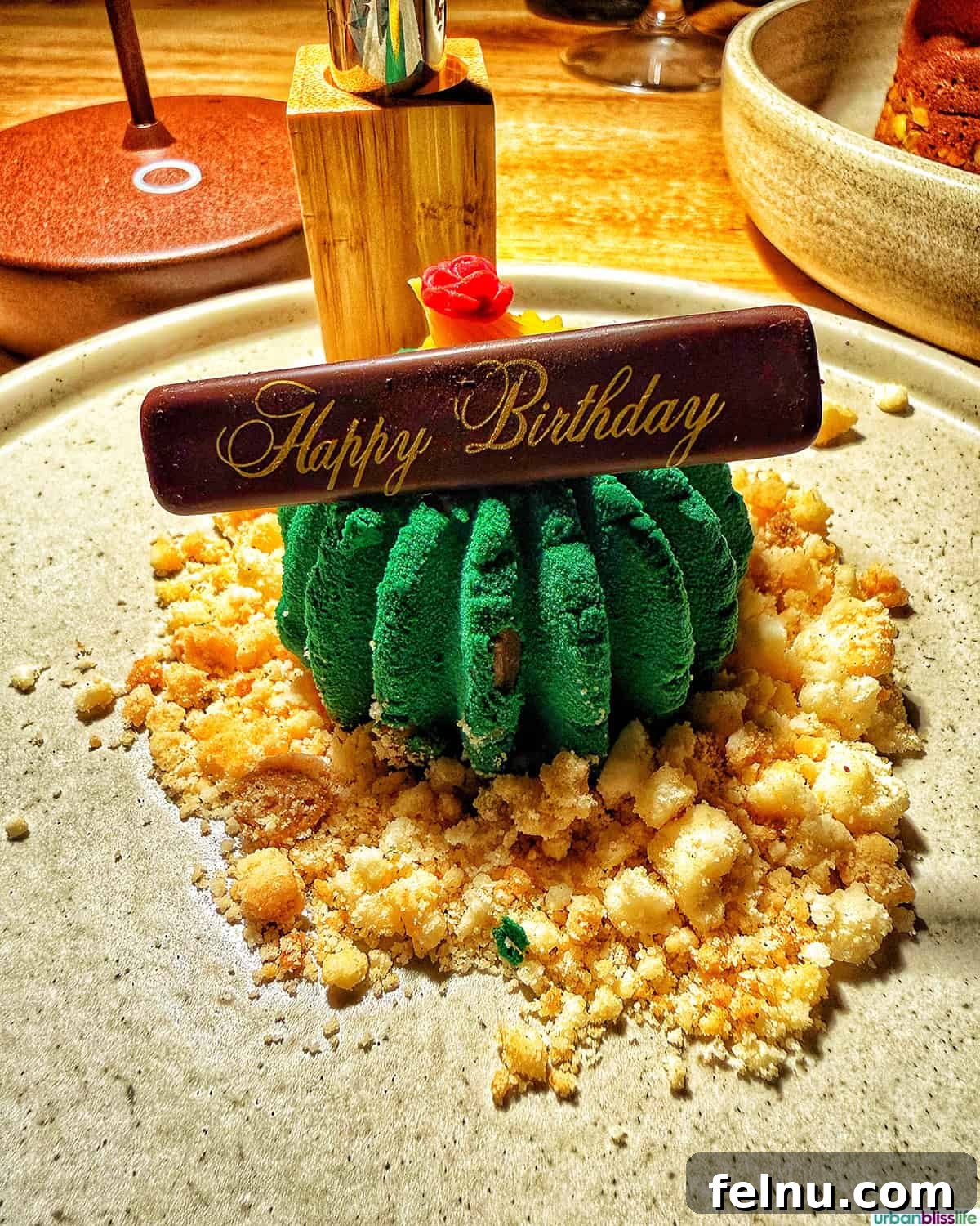 Cocina del Mar: Oceanfront Dining in Cabo San Lucas, Mexico 13 Happy Birthday dessert at Cocina del Mar restaurant in Cabo San Lucas, Mexico.