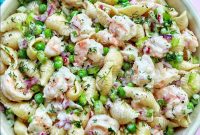 Chilled Shrimp Pasta Salad with Lemon and Herbs