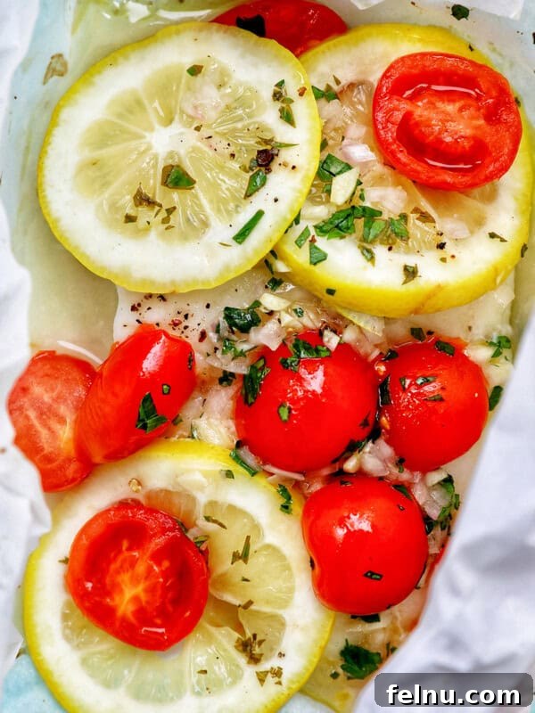 Crispy Air Fryer Cod with Lemon Garlic Butter 15 Cod en Papillote (cod in parchment paper).